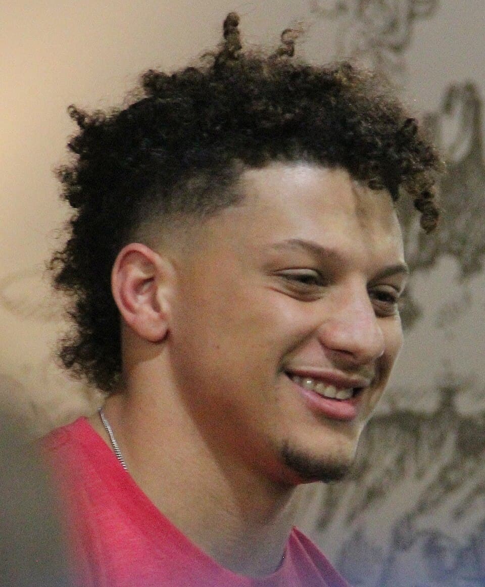 Patrick Mahomes on the field