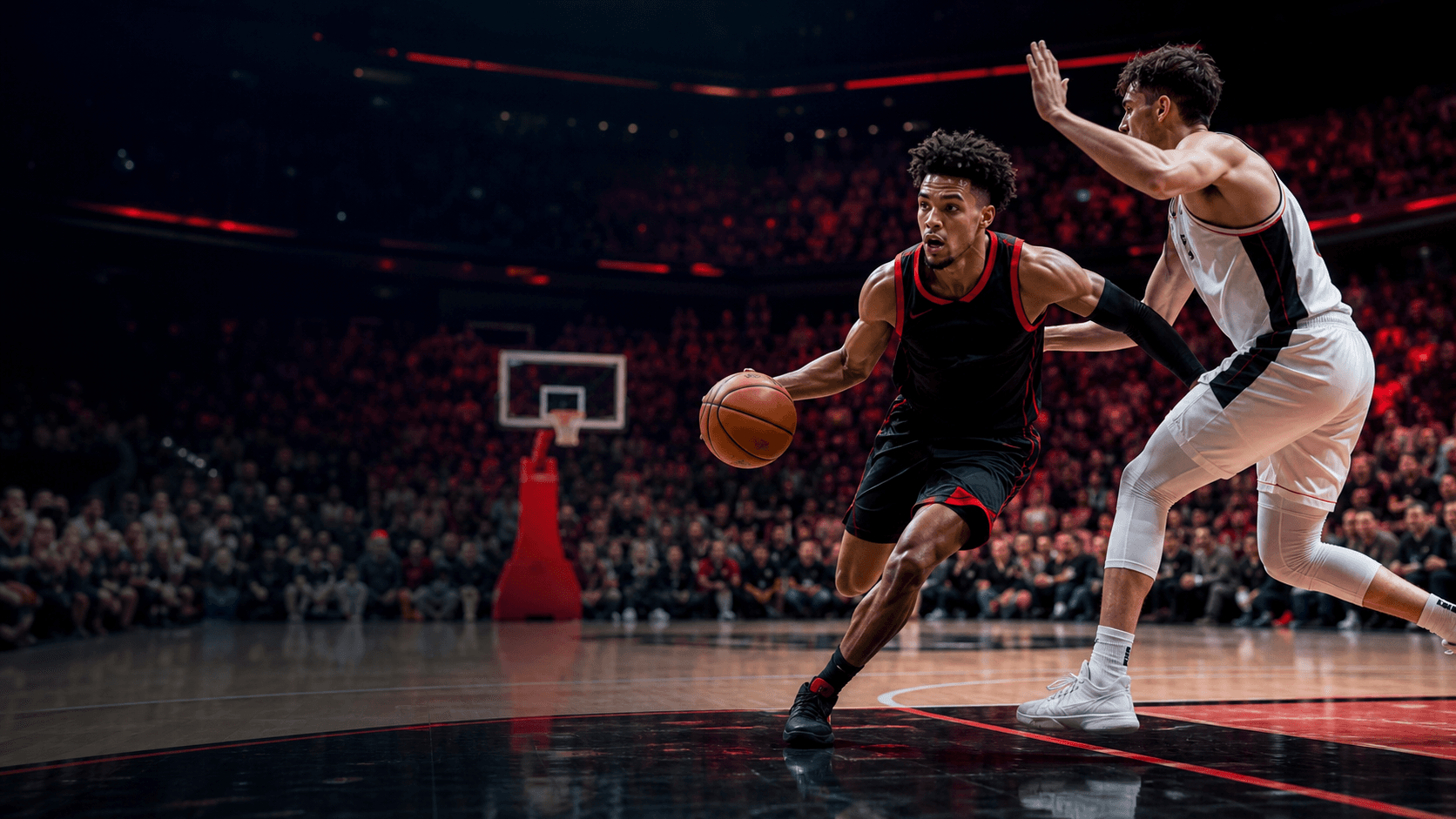 Fictional professional basketball development artwork